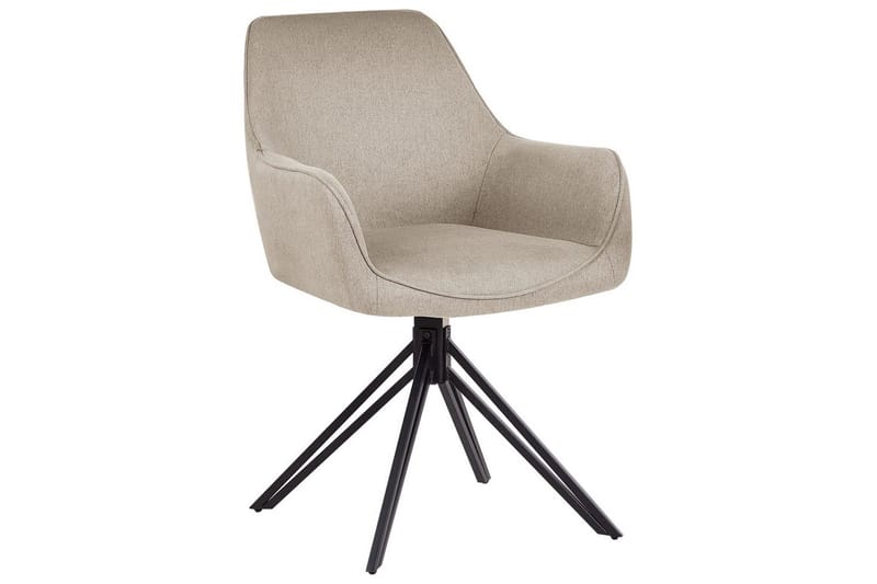 Matsalsstol Beliani Jodar set om 2 Beige-Svart Taupe - Møbler - Stoler - Spisestuestoler & kjøkkenstoler