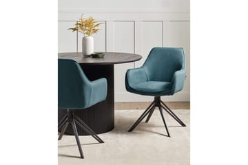 Matsalsstol Beliani Jodar set om 2 Beige-Svart Teal - Møbler - Stoler - Spisestuestoler & kjøkkenstoler