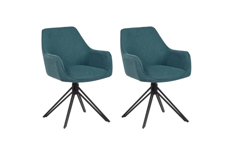 Matsalsstol Beliani Jodar set om 2 Beige-Svart Teal