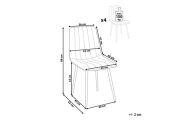 Matsalsstol Beliani Kalispell set om 4 Olive green - Møbler - Stoler - Spisestuestoler & kjøkkenstoler