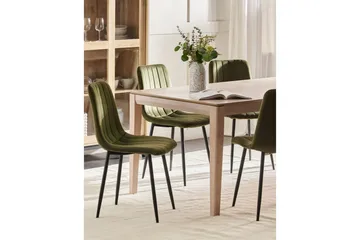 Matsalsstol Beliani Kalispell set om 4 Olive green - Møbler - Stoler - Spisestuestoler & kjøkkenstoler