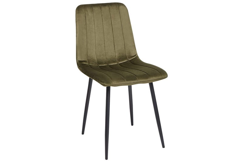 Matsalsstol Beliani Kalispell set om 4 Olive green - Møbler - Stoler - Spisestuestoler & kjøkkenstoler