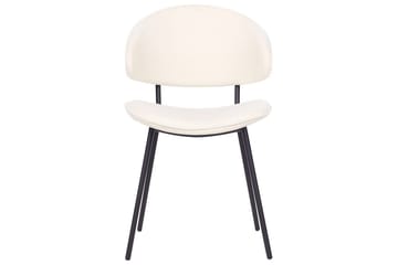 Matsalsstol Beliani Kiana set om 2 Beige Cream white - Møbler - Stoler - Spisestuestoler & kjøkkenstoler