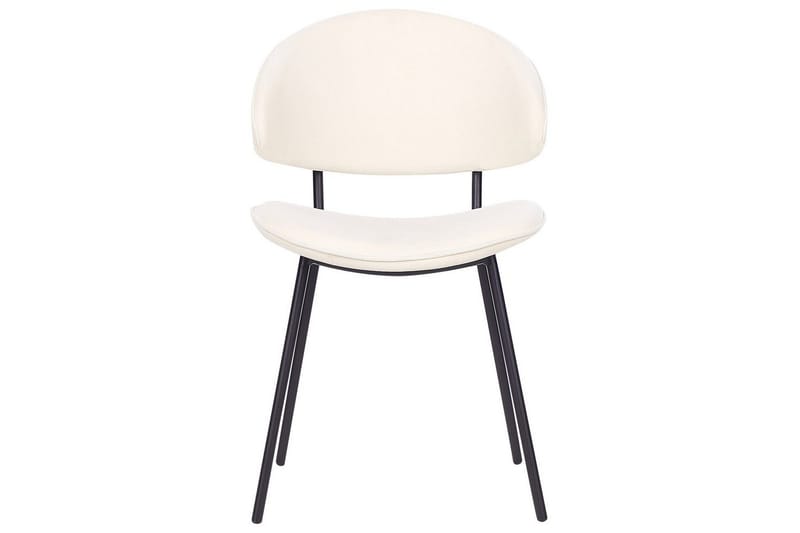 Matsalsstol Beliani Kiana set om 2 Beige Cream white - Møbler - Stoler - Spisestuestoler & kjøkkenstoler