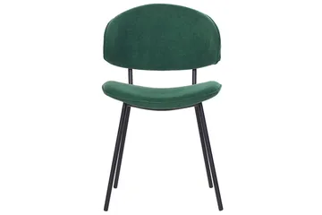 Matsalsstol Beliani Kiana set om 2 Beige Dark green - Møbler - Stoler - Spisestuestoler & kjøkkenstoler