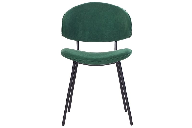 Matsalsstol Beliani Kiana set om 2 Beige Dark green - Møbler - Stoler - Spisestuestoler & kjøkkenstoler