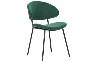 Matsalsstol Beliani Kiana set om 2 Beige Dark green - Møbler - Stoler - Spisestuestoler & kjøkkenstoler