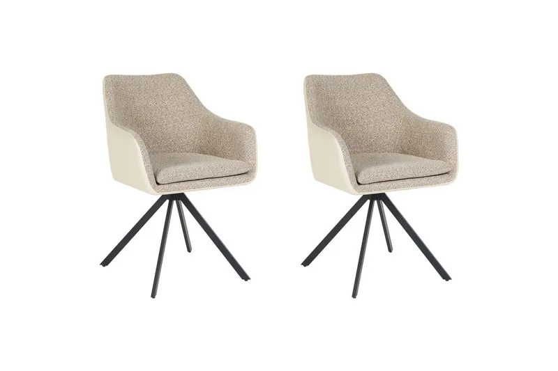 Matsalsstol Beliani Lithia set om 2 Taupe