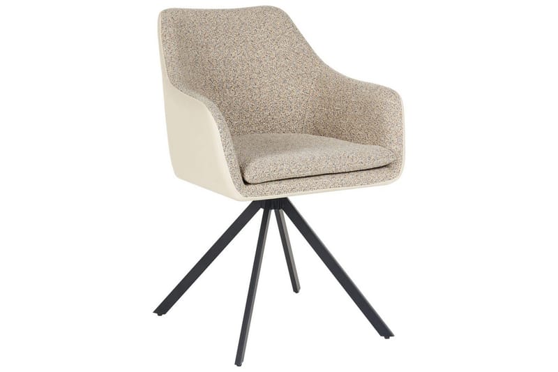 Matsalsstol Beliani Lithia set om 2 Taupe - Møbler - Stoler - Spisestuestoler & kjøkkenstoler