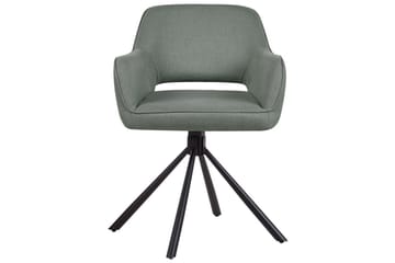 Matsalsstol Beliani Loures set om 2 Beige-Svart Dark green - Møbler - Stoler - Spisestuestoler & kjøkkenstoler