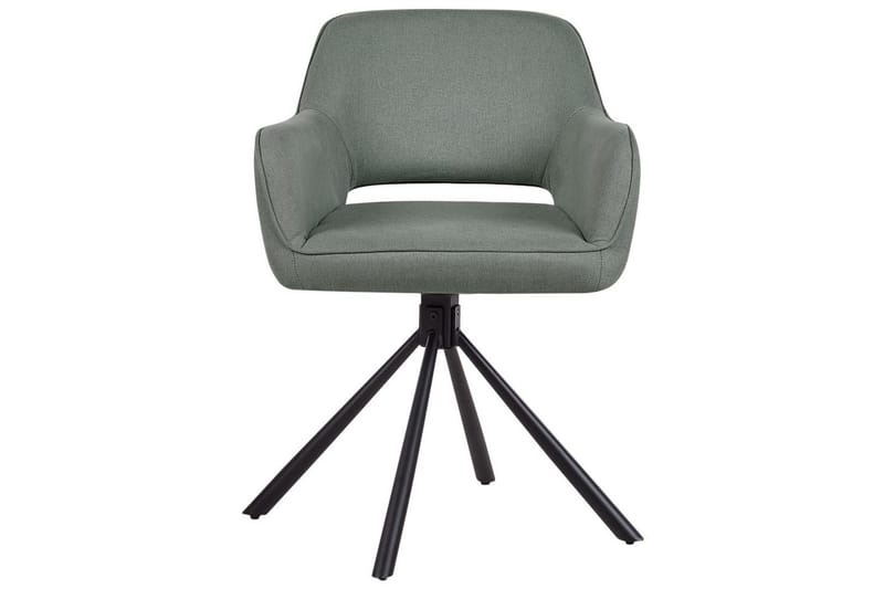 Matsalsstol Beliani Loures set om 2 Beige-Svart Dark green - Møbler - Stoler - Spisestuestoler & kjøkkenstoler