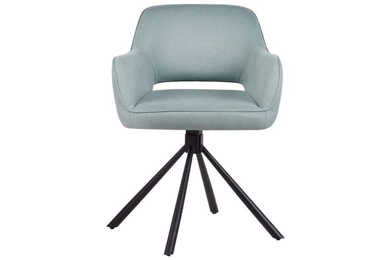 Matsalsstol Beliani Loures set om 2 Beige-Svart Mint Green - Møbler - Stoler - Spisestuestoler & kjøkkenstoler