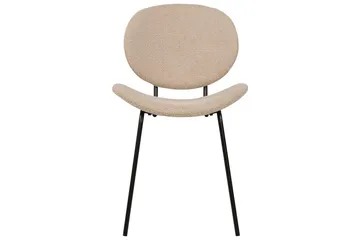 Matsalsstol Beliani Luana set om 2 Beige-Svart Taupe - Møbler - Stoler - Spisestuestoler & kjøkkenstoler