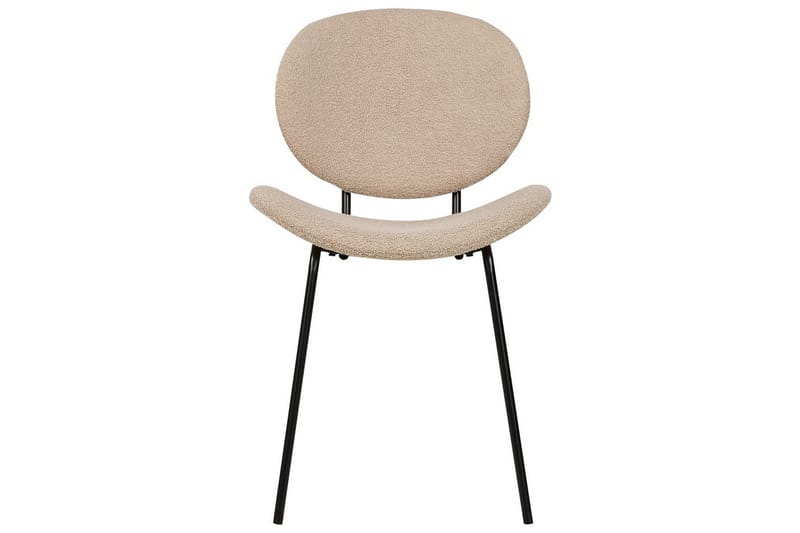 Matsalsstol Beliani Luana set om 2 Beige-Svart Taupe - Møbler - Stoler - Spisestuestoler & kjøkkenstoler