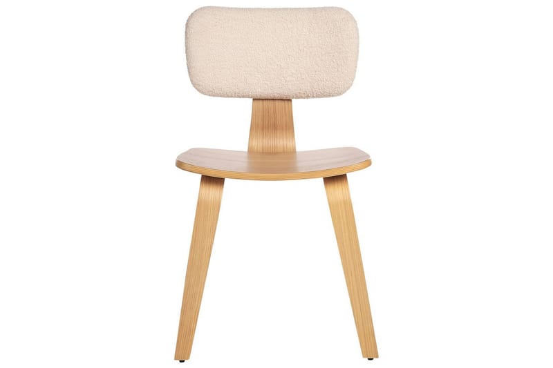 Matsalsstol Beliani Lucinda set om 2 Beige-Ljust Trä Ljusbeige VALUE_MISSING_1 - Møbler - Stoler - Spisestuestoler & kjøkkenstoler