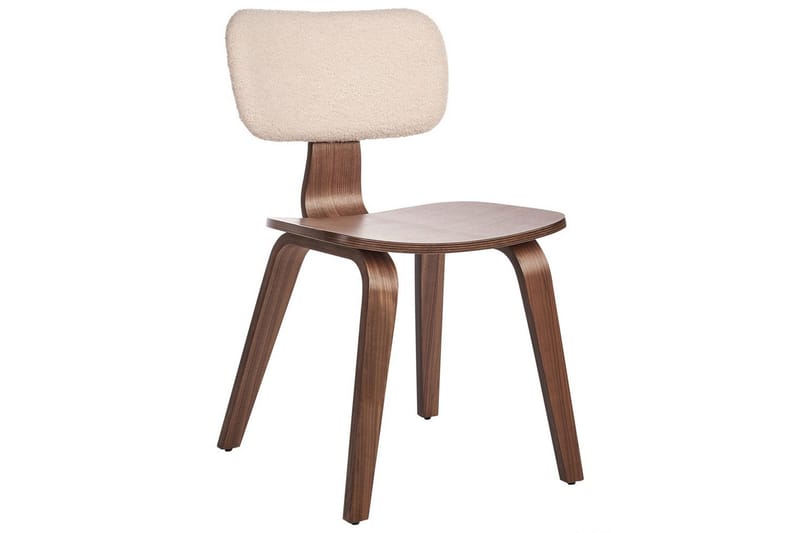 Matsalsstol Beliani Lucinda set om 2 Beige-Ljust Trä Ljusbeige VALUE_MISSING_2 - Møbler - Stoler - Spisestuestoler & kjøkkenstoler