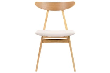 Matsalsstol Beliani Lynn set om 2 Ljus Trä-Beige Ljusbeige - Møbler - Stoler - Spisestuestoler & kjøkkenstoler