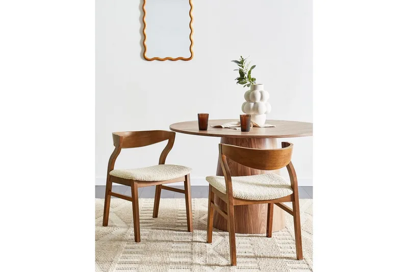 Matsalsstol Beliani Maroa set om 2 Ljusbeige - Møbler - Stoler - Spisestuestoler & kjøkkenstoler