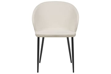 Matsalsstol Beliani Mason set om 2 Beige-Svart Ljusbeige - Møbler - Stoler - Spisestuestoler & kjøkkenstoler