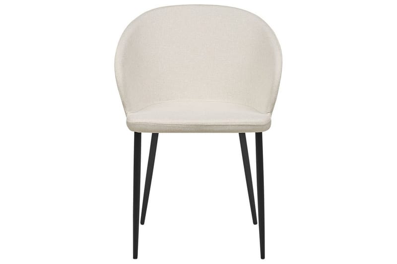 Matsalsstol Beliani Mason set om 2 Beige-Svart Ljusbeige - Møbler - Stoler - Spisestuestoler & kjøkkenstoler