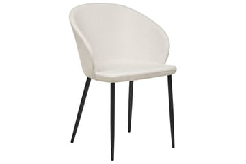 Matsalsstol Beliani Mason set om 2 Beige-Svart Ljusbeige - Møbler - Stoler - Spisestuestoler & kjøkkenstoler