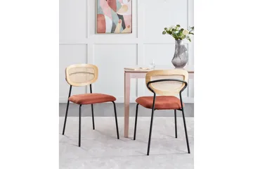 Matsalsstol Beliani Mayetta set om 2 Natural - Møbler - Stoler - Spisestuestoler & kjøkkenstoler