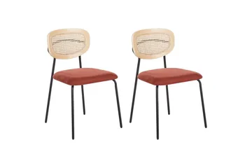 Matsalsstol Beliani Mayetta set om 2 Natural - Møbler - Stoler - Spisestuestoler & kjøkkenstoler