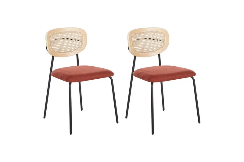 Matsalsstol Beliani Mayetta set om 2 Natural