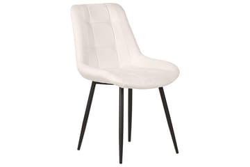 Matsalsstol Beliani Melrose set om 2 Beige-Svart Off White - Møbler - Stoler - Spisestuestoler & kjøkkenstoler