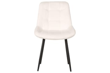 Matsalsstol Beliani Melrose set om 2 Beige-Svart Off White - Møbler - Stoler - Spisestuestoler & kjøkkenstoler