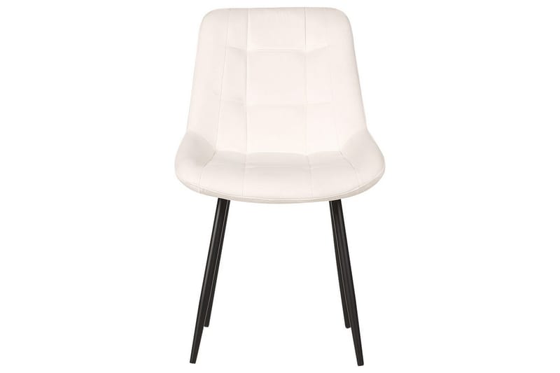 Matsalsstol Beliani Melrose set om 2 Beige-Svart Off White - Møbler - Stoler - Spisestuestoler & kjøkkenstoler