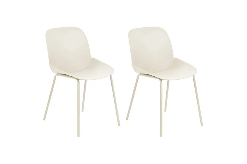 Matsalsstol Beliani Milaca set om 2 Beige