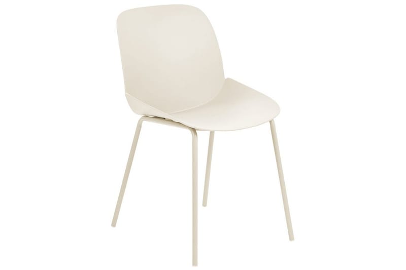 Matsalsstol Beliani Milaca set om 2 Beige - Møbler - Stoler - Spisestuestoler & kjøkkenstoler