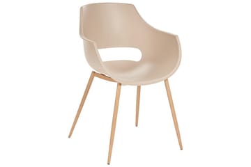 Matsalsstol Beliani Millers set om 4 Beige-Ljust Trä Beige - Møbler - Stoler - Spisestuestoler & kjøkkenstoler