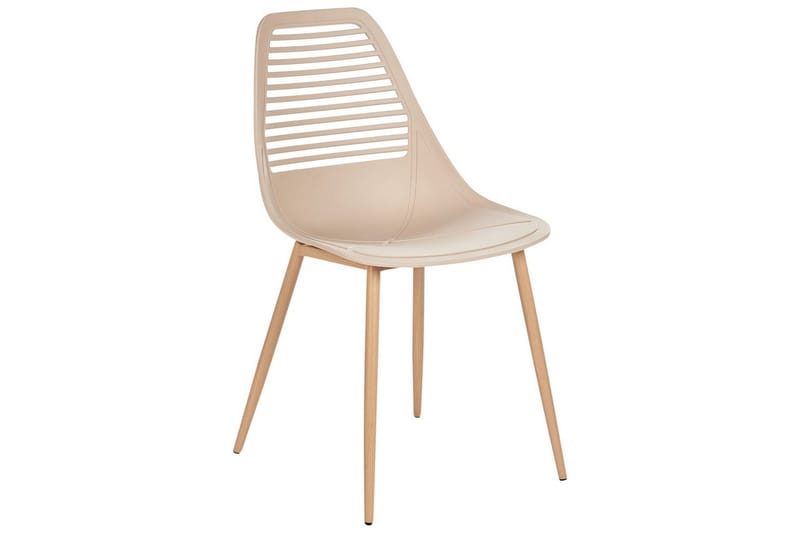 Matsalsstol Beliani Montello set om 4 Beige-Ljust Trä Beige - Møbler - Stoler - Spisestuestoler & kjøkkenstoler