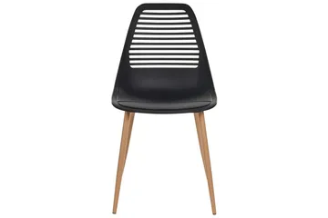 Matsalsstol Beliani Montello set om 4 Beige-Ljust Trä Black - Møbler - Stoler - Spisestuestoler & kjøkkenstoler