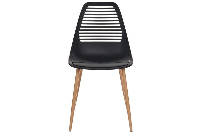Matsalsstol Beliani Montello set om 4 Beige-Ljust Trä Black - Møbler - Stoler - Spisestuestoler & kjøkkenstoler