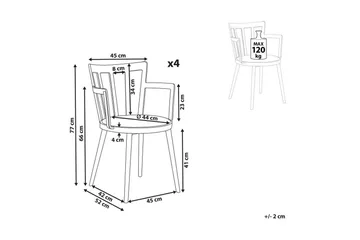 Matsalsstol Beliani Morill set om 4 Black - Møbler - Stoler - Spisestuestoler & kjøkkenstoler