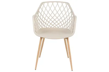 Matsalsstol Beliani Nashua set om 2 Beige - Møbler - Stoler - Spisestuestoler & kjøkkenstoler