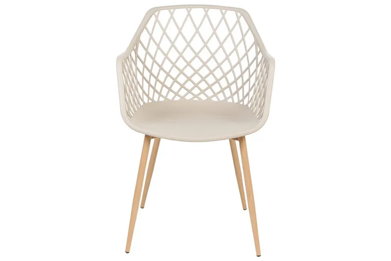 Matsalsstol Beliani Nashua set om 2 Beige - Møbler - Stoler - Spisestuestoler & kjøkkenstoler