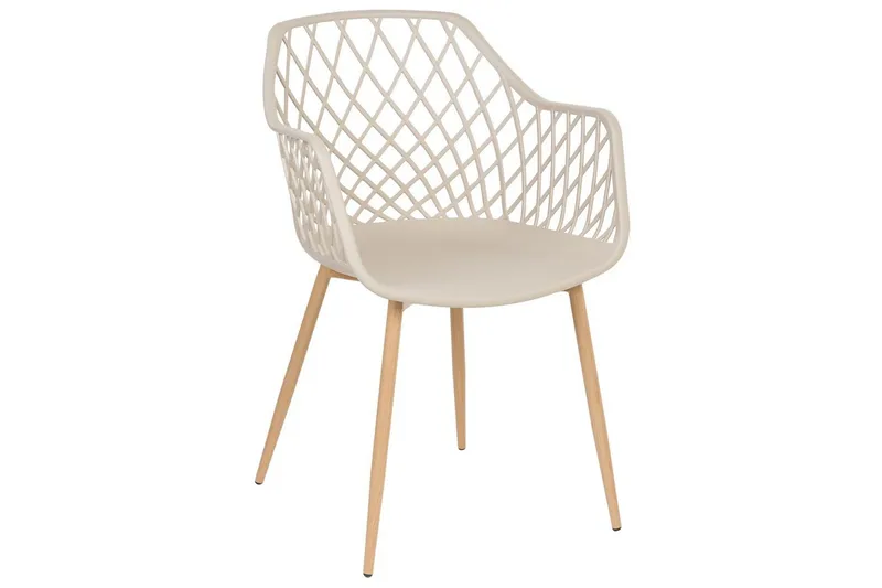 Matsalsstol Beliani Nashua set om 2 Beige - Møbler - Stoler - Spisestuestoler & kjøkkenstoler