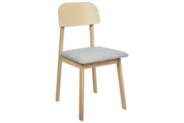 Matsalsstol Beliani Scandia set om 2 Ljus Trä-Beige Light grey - Møbler - Stoler - Spisestuestoler & kjøkkenstoler