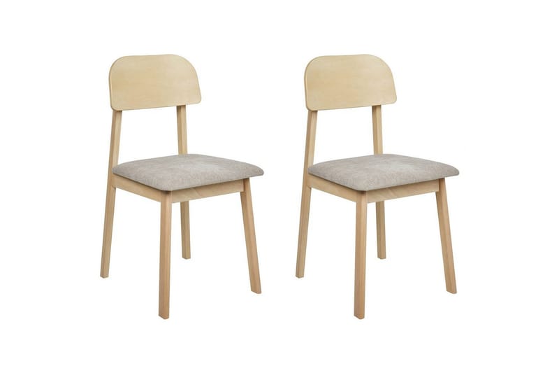 Matsalsstol Beliani Scandia set om 2 Ljus Trä-Beige Taupe