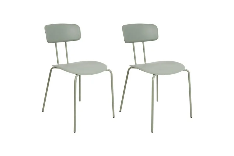 Matsalsstol Beliani Sibley set om 2 Light green