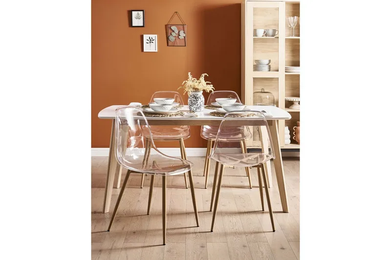 Matsalsstol Beliani Takilma set om 4 Transparent - Møbler - Stoler - Spisestuestoler & kjøkkenstoler