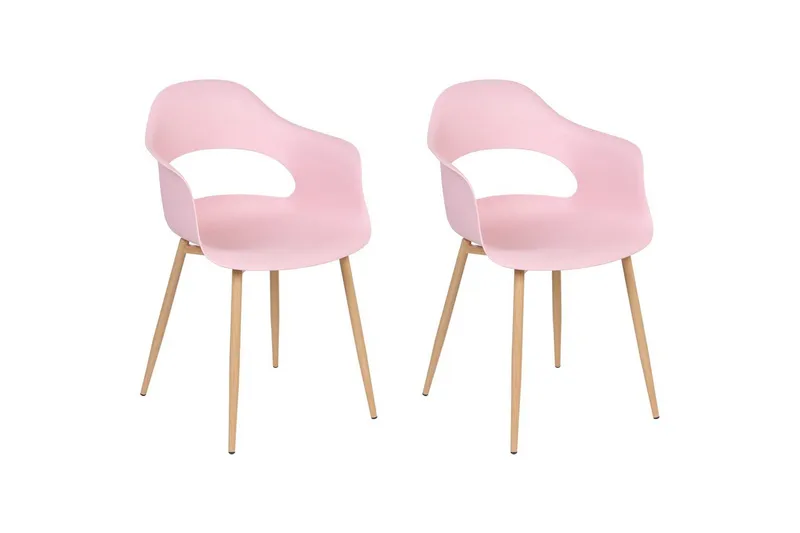 Matsalsstol Beliani Utica set om 2 Pink