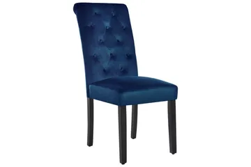 Matsalsstol Beliani Velva set om 2 Blå-Svart Dark blue - Møbler - Stoler - Spisestuestoler & kjøkkenstoler