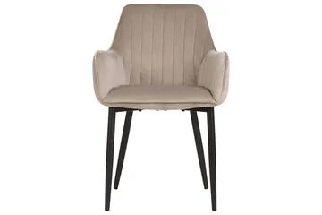 Matsalsstol Beliani Wellston set om 2 Taupe - Møbler - Stoler - Spisestuestoler & kjøkkenstoler