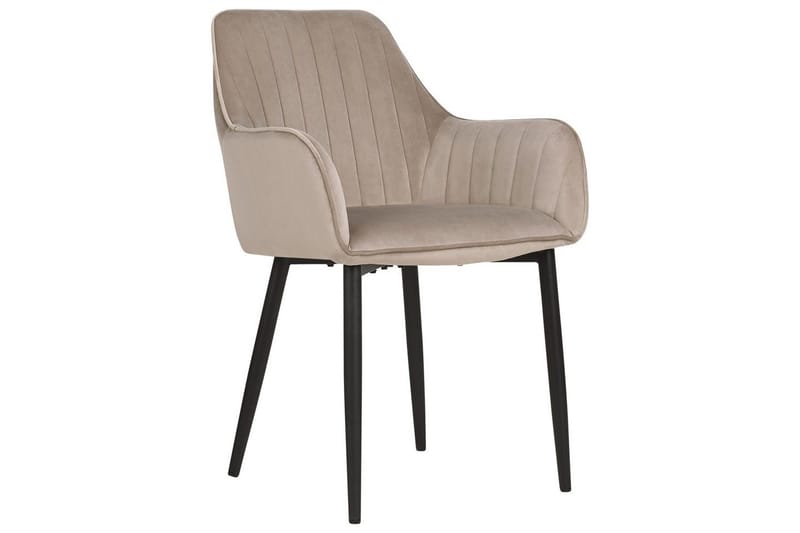 Matsalsstol Beliani Wellston set om 2 Taupe - Møbler - Stoler - Spisestuestoler & kjøkkenstoler