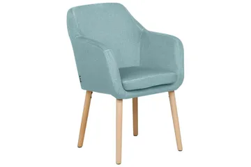 Matsalsstol Beliani Yorkville II Blått-Ljust Trä Light blue - Møbler - Stoler - Spisestuestoler & kjøkkenstoler